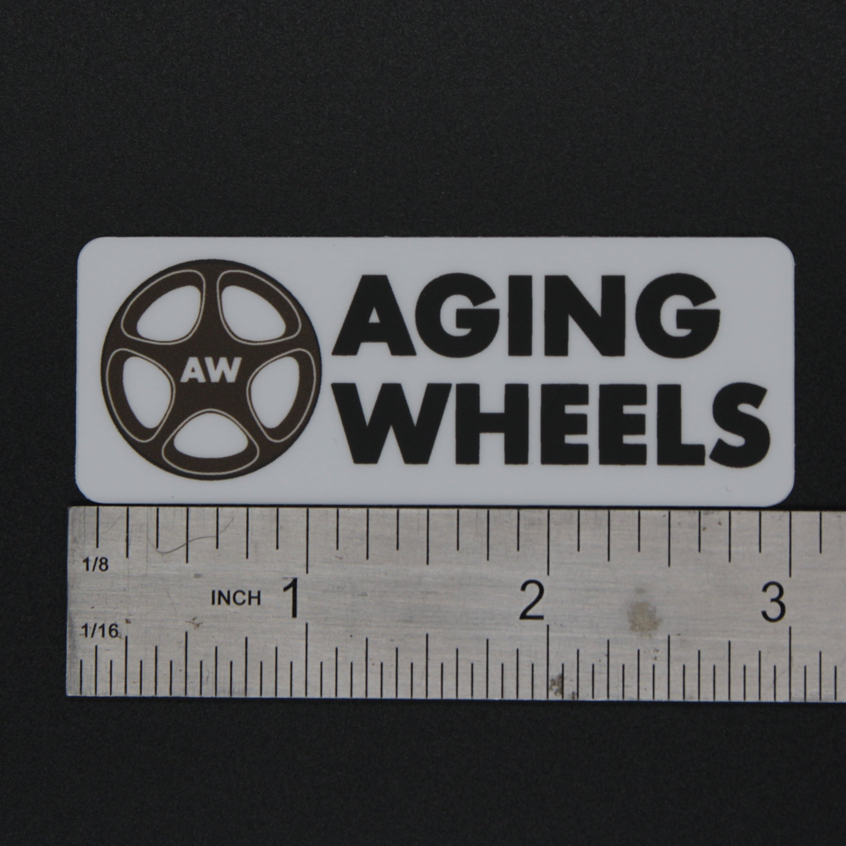 Aging Wheels Classic Logo Sticker